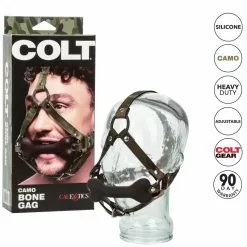 CalExotics Bâillon à Sangles Avec Os Bone Gag Camouflage -GODES EN SILICONE Soldes baillon a sangles avec os bone gag camouflage 3