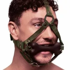 CalExotics Bâillon à Sangles Avec Os Bone Gag Camouflage -GODES EN SILICONE Soldes baillon a sangles avec os bone gag camouflage 4