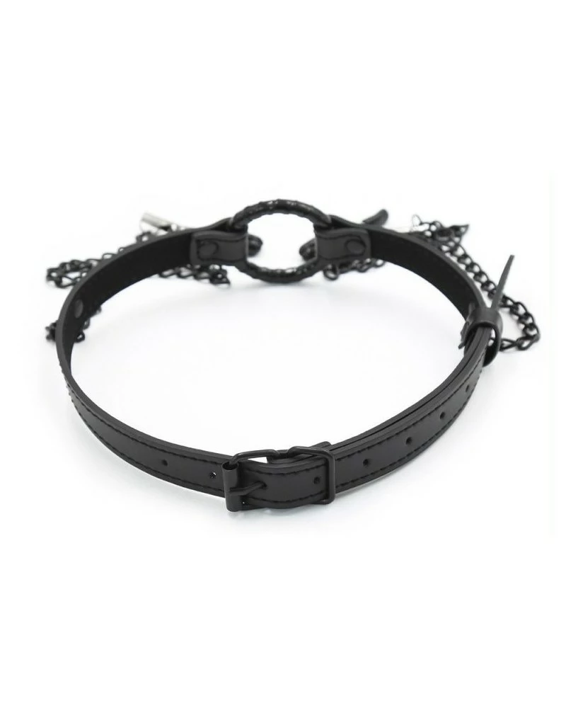 KINKgear Bâillon-Anneau Et Pince-Tétons Gag Nip Noir 8 KINKgear Bâillon-Anneau Et Pince-Tétons Gag Nip Noir – Image 6