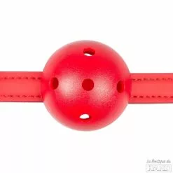 Easytoys Fetish Collection Baillon Avec Boule Rouge Percée -GODES EN SILICONE Soldes baillon avec boule rouge percee 2