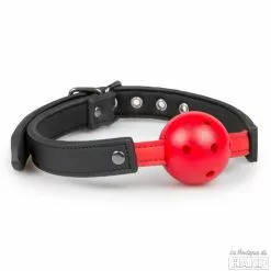 Easytoys Fetish Collection Baillon Avec Boule Rouge Percée -GODES EN SILICONE Soldes baillon avec boule rouge percee 3