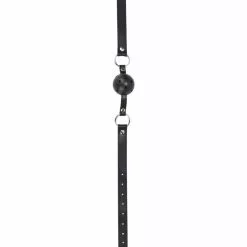 Ouch! Bâillon Boule Gag Strap Noir -GODES EN SILICONE Soldes baillon boule gag strap noir 2