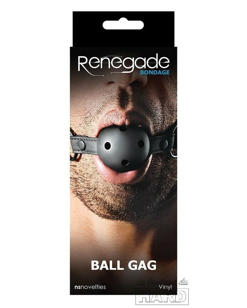 Baillon Boule Percé Renegade Noir 4 Baillon Boule Percé Renegade Noir – Image 2