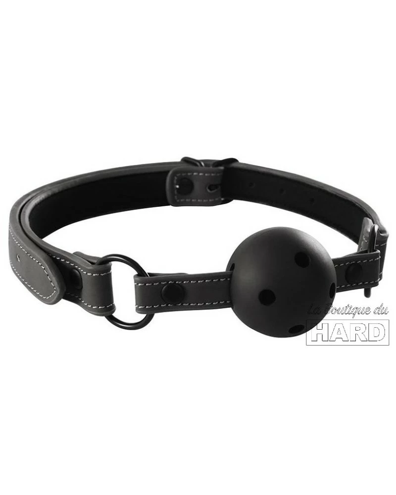 Baillon Boule Percé Renegade Noir 3 Baillon Boule Percé Renegade Noir