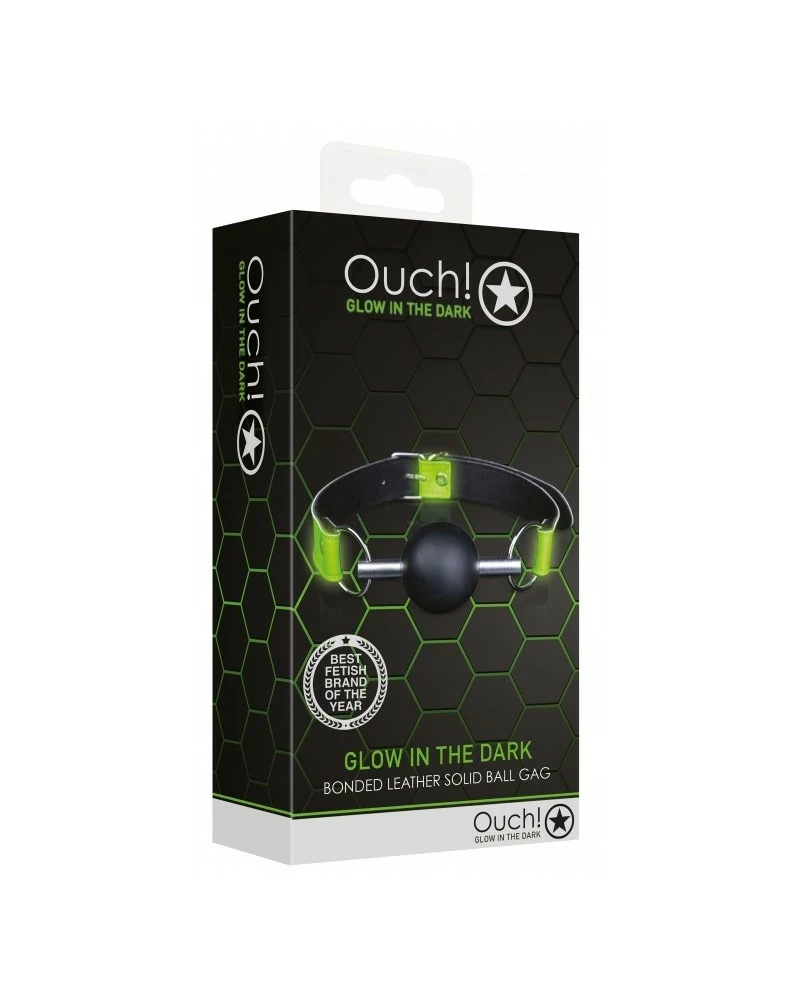 Ouch! Glow Bâillon Boule Phosphorescent Glow 45mm 4 Ouch! Glow Bâillon Boule Phosphorescent Glow 45mm – Image 2