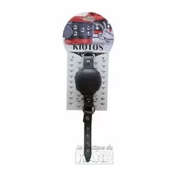 Kiotos Baillon En Cuir SIlence Gag Noir -GODES EN SILICONE Soldes baillon en cuir silence gag noir 1