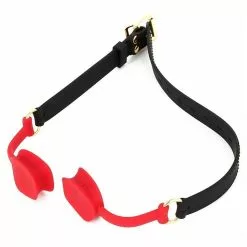 KINKgear Bâillon En Silicone Zen Open Noir-Rouge -GODES EN SILICONE Soldes baillon en silicone zen open noir rouge 6