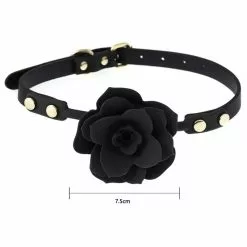 KinkHarness Bâillon Flower Gag Noir -GODES EN SILICONE Soldes baillon flower gag noir 1