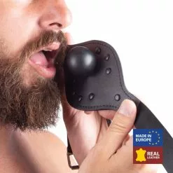 The Red Bâillon Gonflable En Cuir Avec Boule