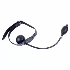 The Red Bâillon Gonflable En Cuir Avec Boule -GODES EN SILICONE Soldes baillon gonflable en cuir avec boule 3