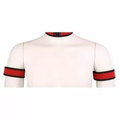 Kinky Puppy Brassards PUPPY Néoprène Rouge -GODES EN SILICONE Soldes brassards puppy neoprene rouge 3