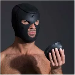 GODES EN SILICONE Soldes -GODES EN SILICONE Soldes cagoule neo bondage neoprene noire 1