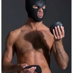 665 Cagoule Neo Bondage Neoprene Noire Taille S/M -GODES EN SILICONE Soldes cagoule neo bondage neoprene noire 4