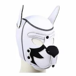 Kinky Puppy Cagoule PUPPY FOX Néoprène Noir-Blanc 9 Kinky Puppy Cagoule PUPPY FOX Néoprène Noir-Blanc -GODES EN SILICONE Soldes cagoule puppy fox neoprene noir blanc 2