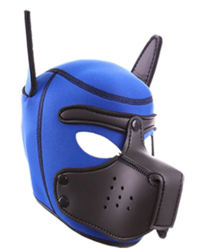 Kinky Puppy Cagoule PUPPY Néoprène Bleu-Noir 3 Kinky Puppy Cagoule PUPPY Néoprène Bleu-Noir