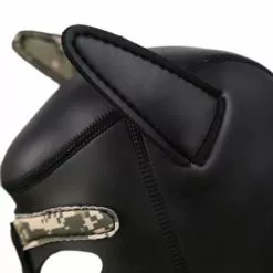 Kinky Puppy Cagoule PUPPY Néoprène Camouflage -GODES EN SILICONE Soldes cagoule puppy neoprene camouflage 12