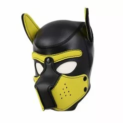Kinky Puppy Cagoule PUPPY Néoprène Jaune -GODES EN SILICONE Soldes cagoule puppy neoprene jaune 1