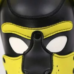 Kinky Puppy Cagoule PUPPY Néoprène Jaune -GODES EN SILICONE Soldes cagoule puppy neoprene jaune 5