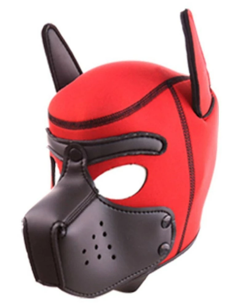 Kinky Puppy Cagoule PUPPY Néoprène Rouge-Noir 4 Kinky Puppy Cagoule PUPPY Néoprène Rouge-Noir – Image 2