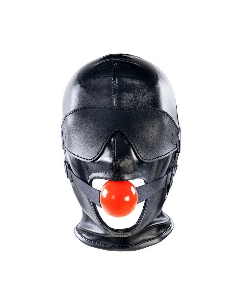 KINKgear Cagoule SM Avec Baillon Et Masque Subfull Noire Taille M/L 4 KINKgear Cagoule SM Avec Baillon Et Masque Subfull Noire Taille M/L – Image 2