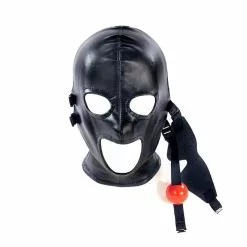 KINKgear Cagoule SM Avec Baillon Et Masque Subfull Noire Taille M/L 16 KINKgear Cagoule SM Avec Baillon Et Masque Subfull Noire Taille M/L -GODES EN SILICONE Soldes cagoule sm avec baillon et masque subfull noire 6