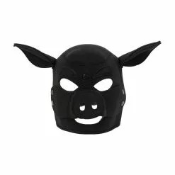 Kinky Puppy Cagoule Tête De Cochon Pig Noire
