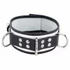 The Red Collier En Cuir 3 Anneaux D Blanc-Noir -GODES EN SILICONE Soldes collier en cuir 3 anneaux d blanc noir