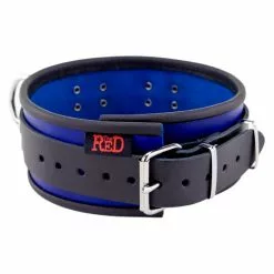 The Red Collier En Cuir - 3 Anneaux D - Bleu/Noir 10 The Red Collier En Cuir - 3 Anneaux D - Bleu/Noir -GODES EN SILICONE Soldes collier en cuir 3 anneaux d bleu noir 2