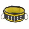 The Red Collier En Cuir 3 Anneaux D Jaune-Noir