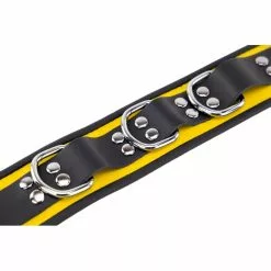 The Red Collier En Cuir 3 Anneaux D Jaune-Noir 10 The Red Collier En Cuir 3 Anneaux D Jaune-Noir -GODES EN SILICONE Soldes collier en cuir 3 anneaux d jaune noir 2