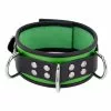 The Red Collier En Cuir 3 Anneaux D Vert-Noir -GODES EN SILICONE Soldes collier en cuir 3 anneaux d vert noir