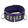 The Red Collier En Cuir 3 Anneaux D Violet-Noir