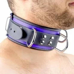 The Red Collier En Cuir 3 Anneaux D Violet-Noir 10 The Red Collier En Cuir 3 Anneaux D Violet-Noir -GODES EN SILICONE Soldes collier en cuir 3 anneaux d violet noir 2