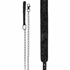 Ouch! Luxury Collier Et Laisse Luxury Noir -GODES EN SILICONE Soldes collier et laisse luxury noir 2
