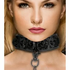 Ouch! Luxury Collier Et Laisse Luxury Noir -GODES EN SILICONE Soldes collier et laisse luxury noir 4