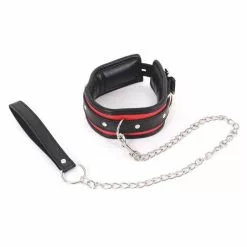 Kiotos Collier Et Laisse Simili Up Noir-Rouge -GODES EN SILICONE Soldes collier et laisse simili up noir rouge 1