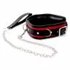 Kiotos Collier Et Laisse Simili Up Noir-Rouge -GODES EN SILICONE Soldes collier et laisse simili up noir rouge