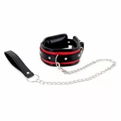 Kiotos Collier Et Laisse Simili Up Noir-Rouge -GODES EN SILICONE Soldes collier et laisse simili up noir rouge 2