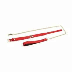 La Boutique Du Hard Collier-Laisse Master Me Rouge -GODES EN SILICONE Soldes collier laisse master me rouge 4