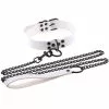 Generique Collier-Laisse Punk Blanc -GODES EN SILICONE Soldes collier laisse punk blanc