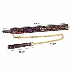 SM Fantasy Collier-Laisse Snakine Noir-Rose -GODES EN SILICONE Soldes collier laisse snakine noir rose 2