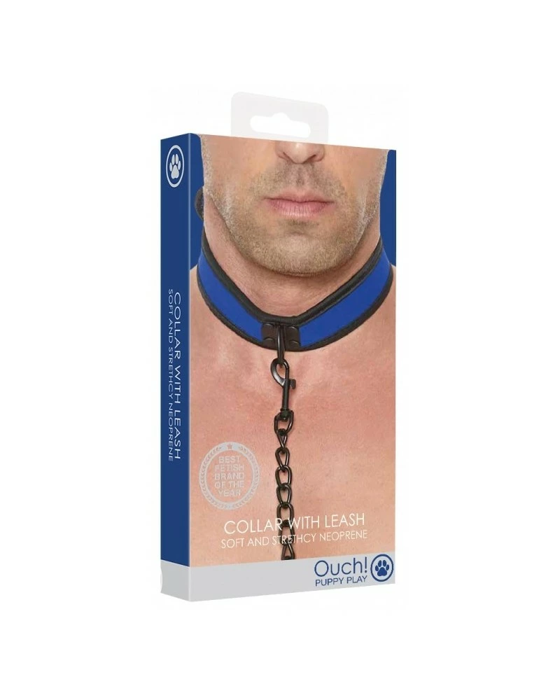 Ouch! Puppy Play Collier Néoprène Ouch Puppy Bleu 4 Ouch! Puppy Play Collier Néoprène Ouch Puppy Bleu – Image 2