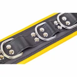 The Red Collier Rembourré En Cuir 3 Anneaux D Jaune 12 The Red Collier Rembourré En Cuir 3 Anneaux D Jaune -GODES EN SILICONE Soldes collier rembourre en cuir 3 anneaux d jaune 4