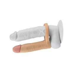 Love Toy Double Gode Cockring - 12.5 X 2.9 Cm Flesh