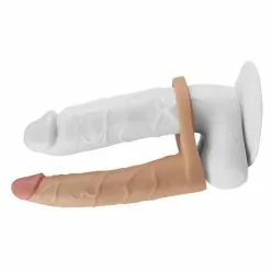 Love Toy Double Gode Cockring - 15.5 X 2.9 Cm Flesh