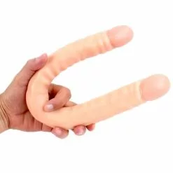 Kiotos COX Double Gode Cox 45 X 4.5 Cm -GODES EN SILICONE Soldes double gode cox 45 x 45 cm 4