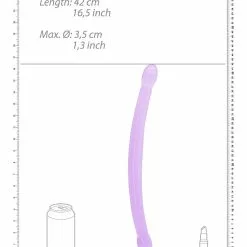 Real Rock Crystal Double Gode Crystal RealRock 42 X 3.5cm Violet -GODES EN SILICONE Soldes double gode crystal realrock 42 x 35cm violet 2