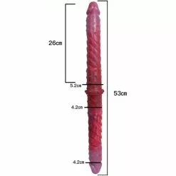 DoublePlayz Double Gode Duo Twist 53 X 4.2cm -GODES EN SILICONE Soldes double gode duo twist 53 x 42cm 9