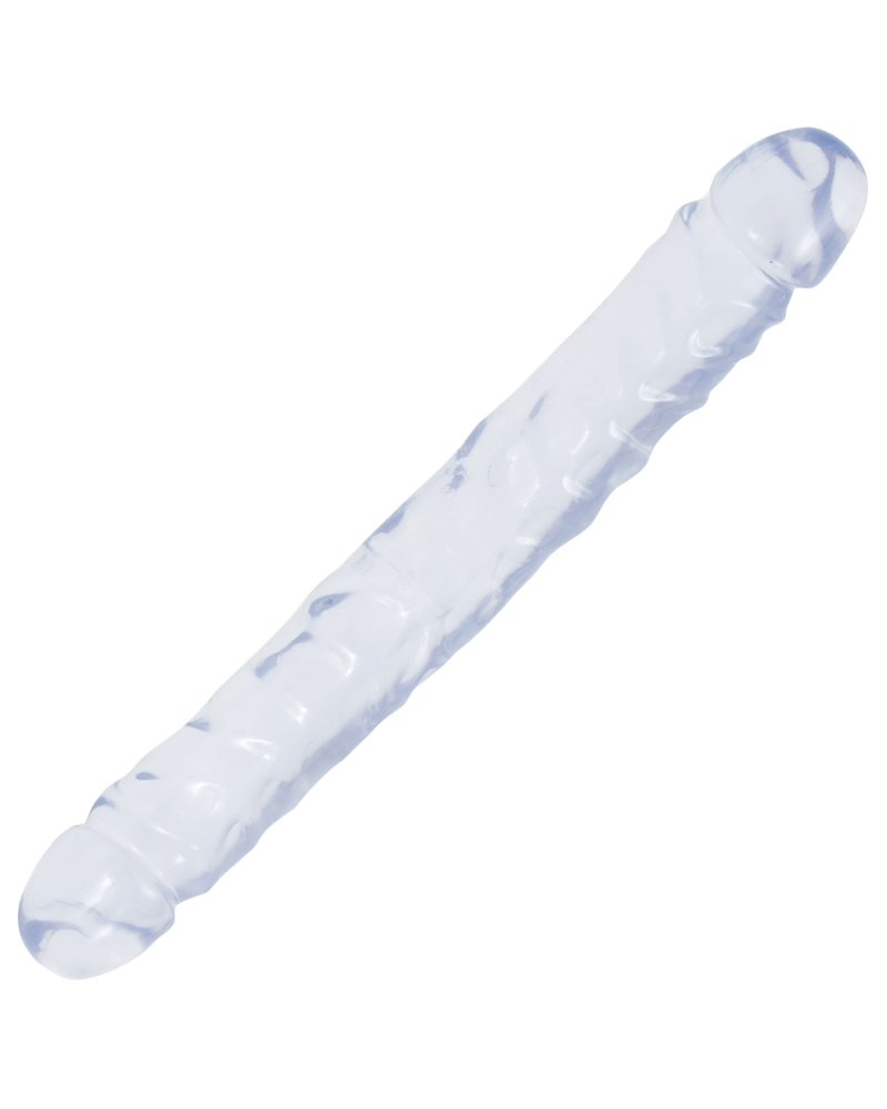 Crystal Jellies Double Gode Jelly Clear 29 X 3.7cm 3 Crystal Jellies Double Gode Jelly Clear 29 X 3.7cm