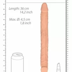 Real Rock Skin Double Gode Realrock 36 X 4.4cm Flesh -GODES EN SILICONE Soldes double gode realrock 36 x 44cm flesh 5